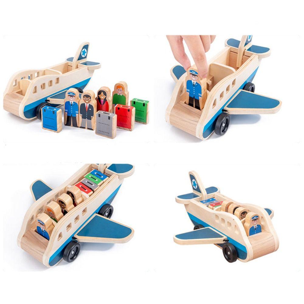 Building Blocks Double Layer Car Model Simulation Wooden Transportation Toys Birthday Christmas