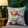 Beautiful And Lovely Girl Little Family 2 Pillow Case Natural Linen Pillow Case Double-Sided Decor Sofa Pillowcase Home Decor