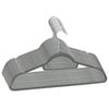 Cintres antidérapants - vidaXL - 20 pcs - Gris - Velours - Crochet rotatif 360°