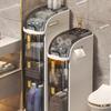 Slim Bathroom Storage Cabinet - Compact Side Cabinet with Drawer-Type Toilet Organizer Plastic Narrow Gap Storage for Bathrooms