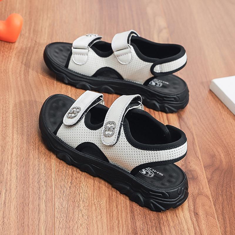 26-37 Children's Large Anti Slip Waterproof Fashion Velcro Sandals Outdoor Beach Shoes Children's Shoes