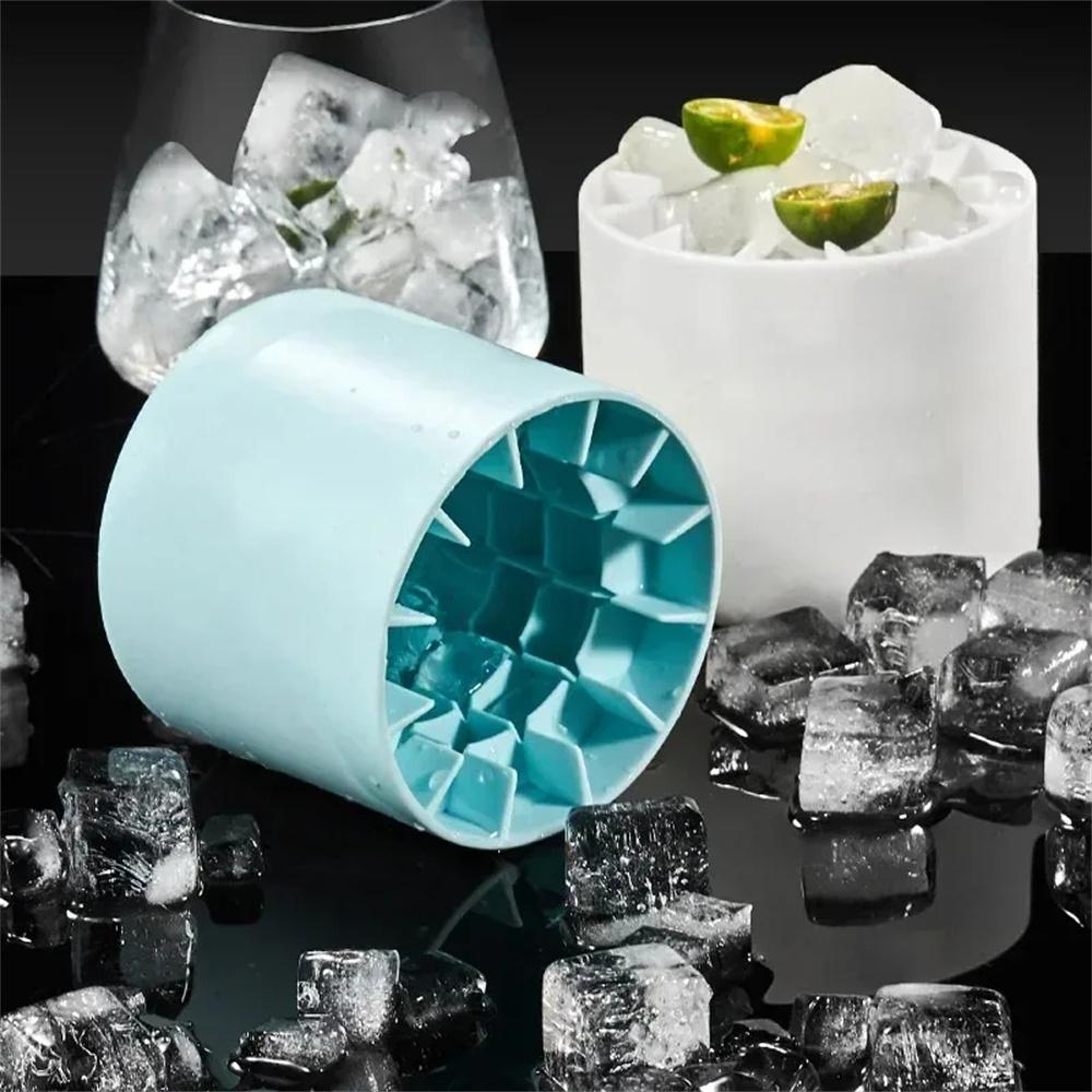 Silicone Ice Cube Mold Round Ice Bucket Summer Homemade DIY Refrigerator Freeze Ice Maker Creative Ice Cube Mold Barware Tool
