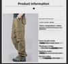 Men's Multi-Pocket Outdoor Overalls: Loose-Fit, Large Size, Straight Trousers for Spring & Autumn