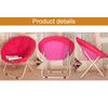 Moon Chair Folding Padded Oval Round Moon Saucer Camping Fishing Portable Picnic Black Seat Mesh Chair Cover Not Including Chair