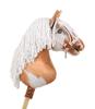 Hobby Horse Large Premium Stick Horse - Piebald Tobiano with White Mane A3