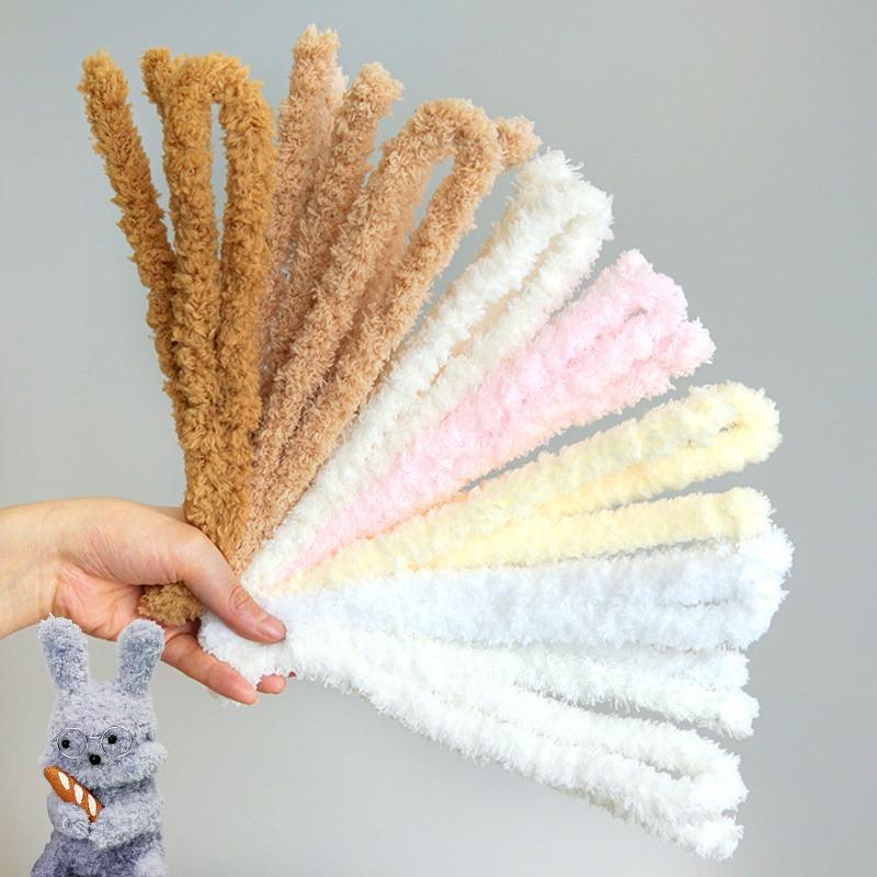 Plüsch-Twist-Stab Korallen-Samt-Twist-Stab Dicke Pfeifenreiniger Große Größe Kunsthandwerksprojekte DIY Dekorationsmaterial 100cm