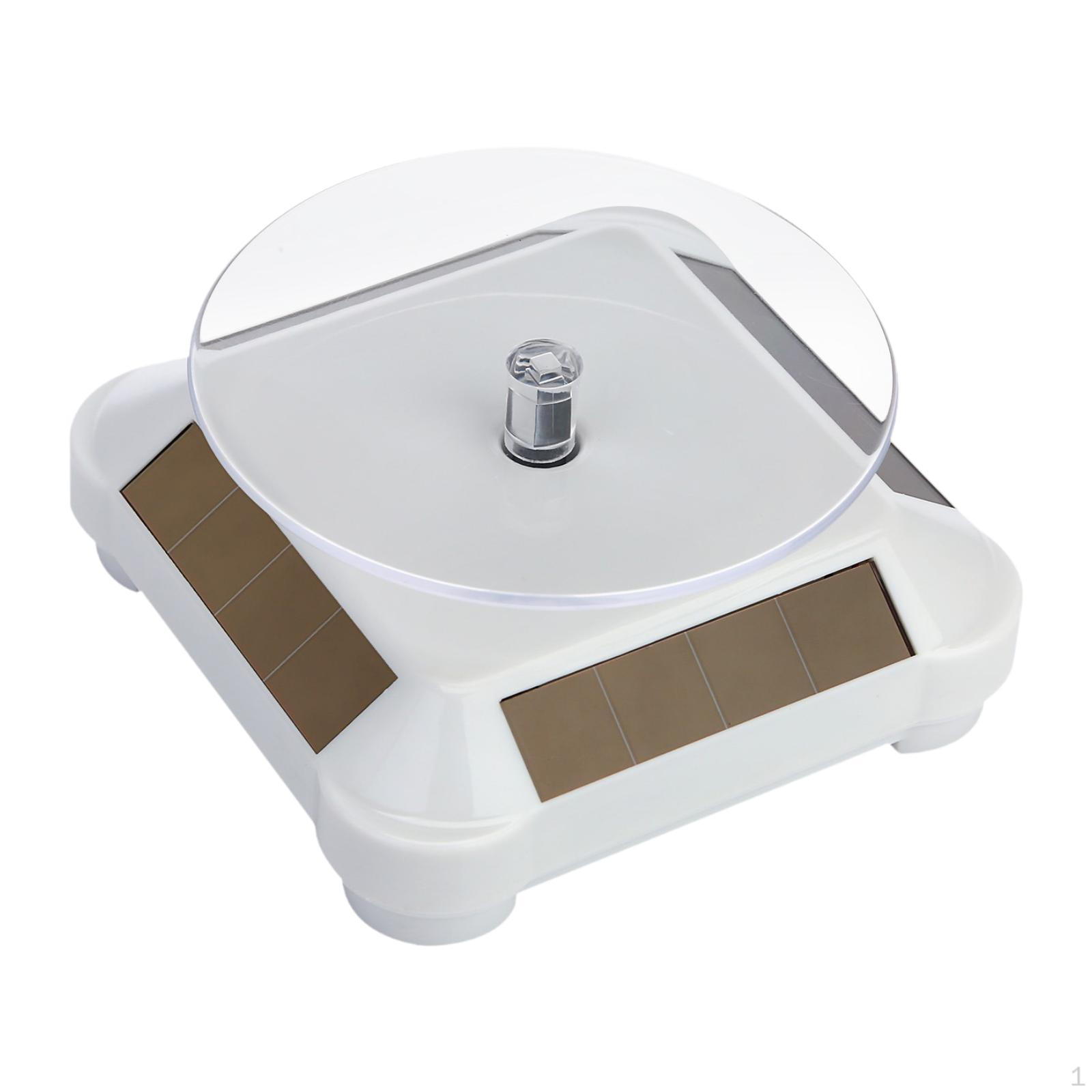 

Вращающийся на 360° стенд для ювелирных изделий, многоцелевой, работающий на солнечной энергии белый