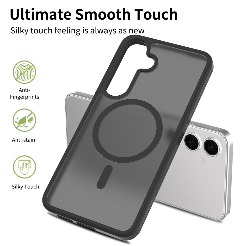 Anti- Fingerprints Phone Case for Magsafe Mag Safe Samsung S26 Ultra S25 Plus S24 Fe S23 S22 A15 A16 A17 A26 A35 A36 A56 A37 A55 A57 Matte Phone Cover