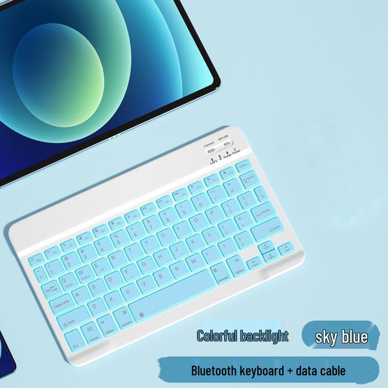 RGB Backlit Bluetooth Keyboard & Silent Wireless Mouse for iPad, Huawei & Tablets