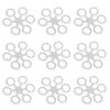 50pcs Round Bait Ring Clear Durable Snowflake European Fishing Pellet Bait Bands For Carp Fishing