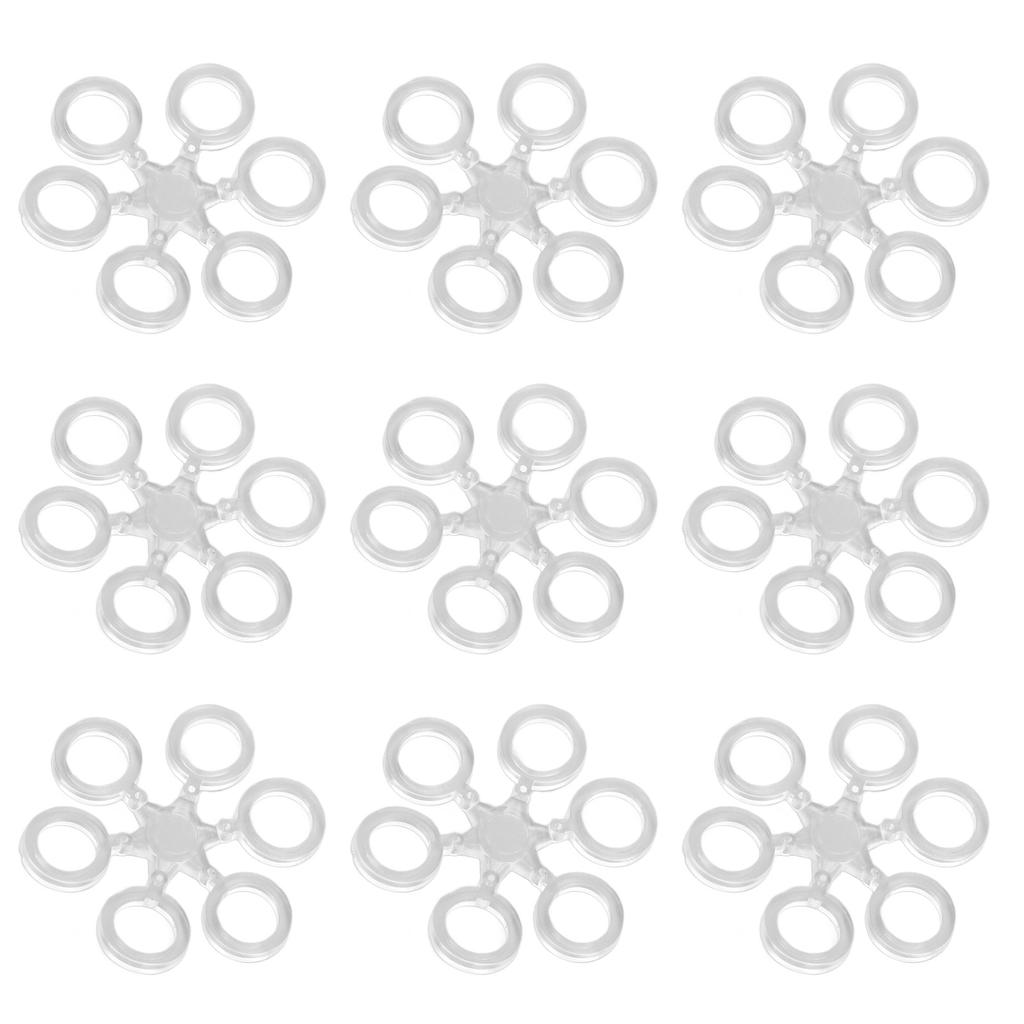 50pcs Round Bait Ring Clear Durable Snowflake European Fishing Pellet Bait Bands For Carp Fishing