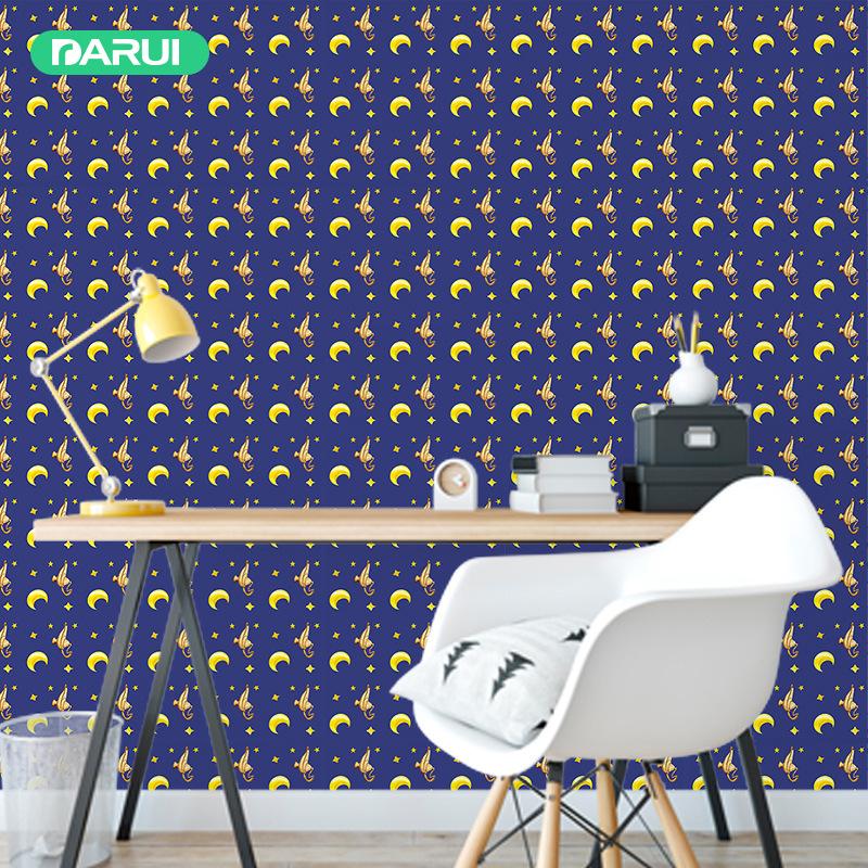 Lantern Printing Art Waterproof Wallpaper Removable Self-Adhesive Wall Sticker Islamic Middle Eastern Style Wallpaper