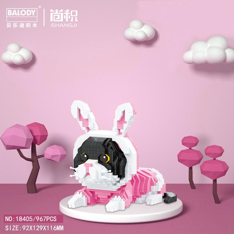 Kawaii Pet Building Blocks Doberman Shiba Inu Poodle Mike Dog Mini Bricks Cat Figure Husky Schnauzer Model Toys For Kids Gift