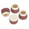 4Pcs Silikon Möbel Protektoren 3,3 x4x4cm Rutschfeste Runde Stuhl Tisch Fuß Abdeckungen Kappen(Kaffee )