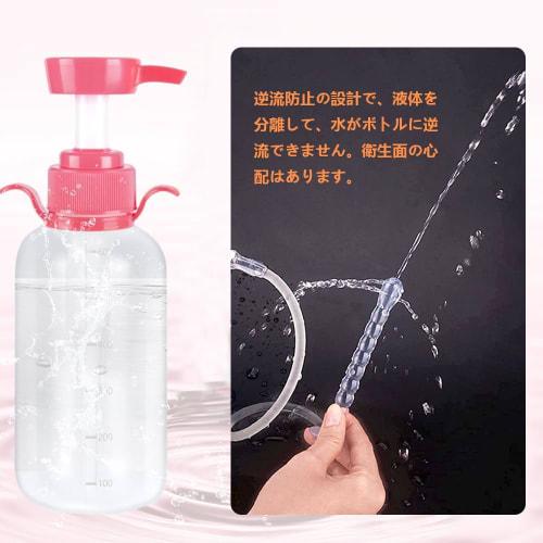 600ml Irrigation Kit with Pressurized Design, Spring-Free, Catheter, 4 Nozzles, and Storage Bag for Daily Hygiene and Shower Use, Large Capacity, Port