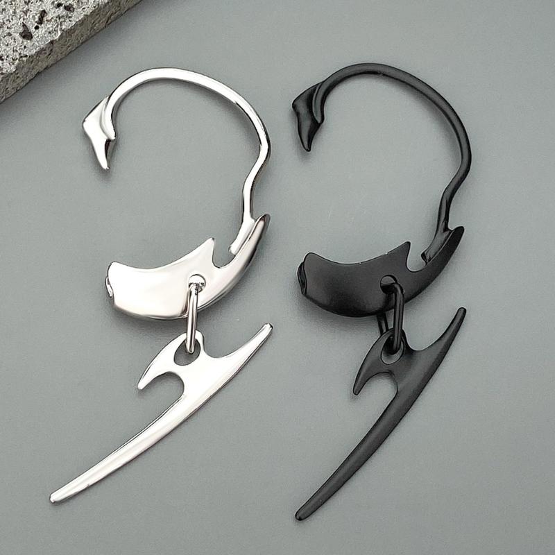 Mechanical Dart Ear Hanger Without Piercing Ear Hanging Jewelry Alloy Texture Fashion Accessory for Party and Streetwear