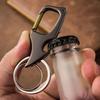 Portable Camping Can Opener Camping Travel Stainless Steel Can Opener Keychain 2-In-1 Multi-Function Beer Bottle Jar Opener Tool
