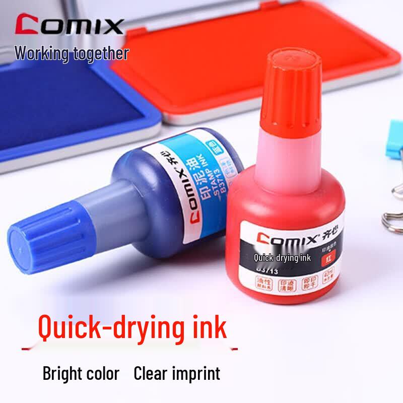 Comix Quick-Drying Red Ink Oil (12-Pack)