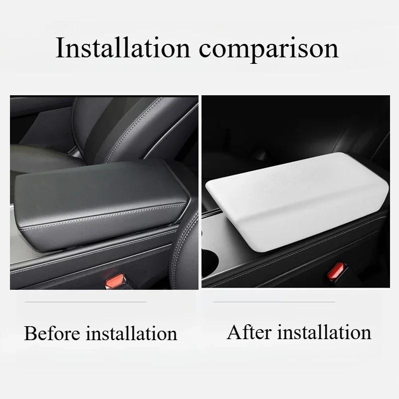 TPE Armrest Box Cover for Tesla Model Y/3/3+ Model Y Juniper Center Console Protective Cover Armrest Box Shell Car Accessories