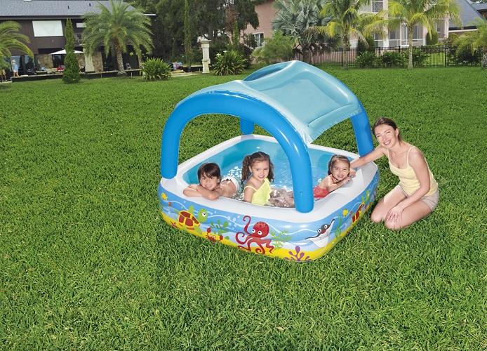 Inflatable Pool 140 X 140 X 114 With Roof #52192