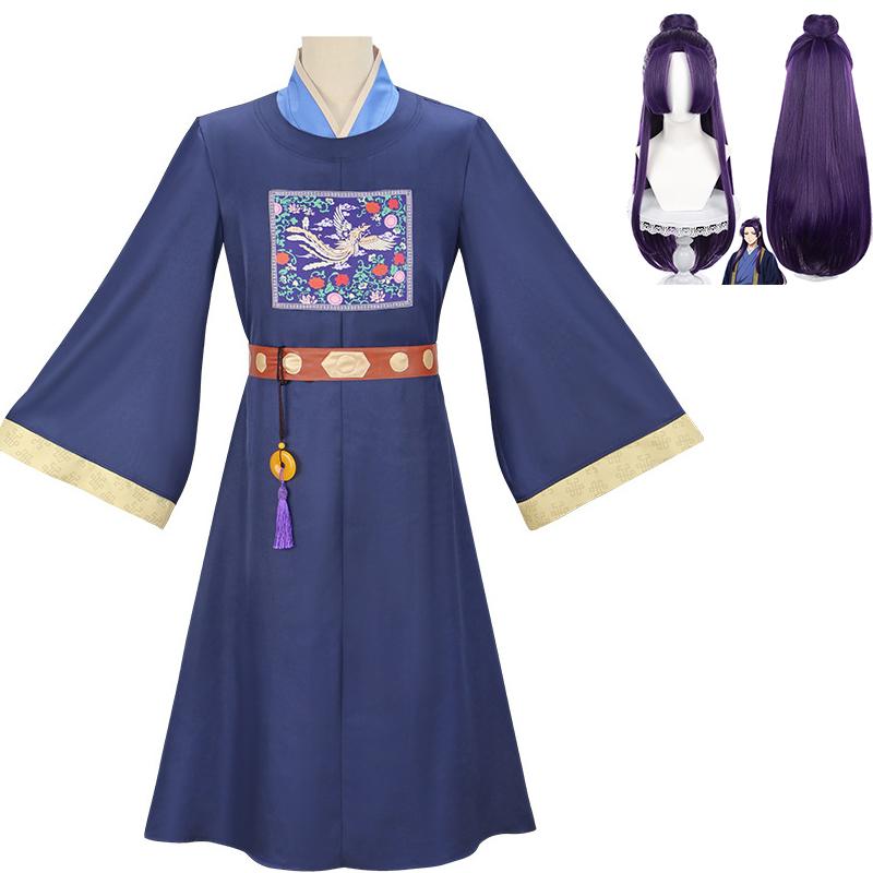 Anime Apothecary Diary Disguise Jinshi Cosplay Ancient Official Dress Costume Jinshi Wig Adult Men Role Play Party Clothes
