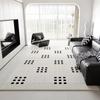 Nordic Geometric Style Carpet Light Luxury High-End Feel Living Room Sofa Mat Bedroom Anti-Slip Foot Mat Home Decoration