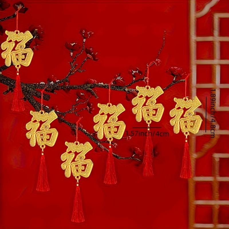 

6Pcs Money Tree Pendant for Chinese New Year, Desk Bonsai Craft Gift, Brings Wealth & Good Fortune, Home Ornament
