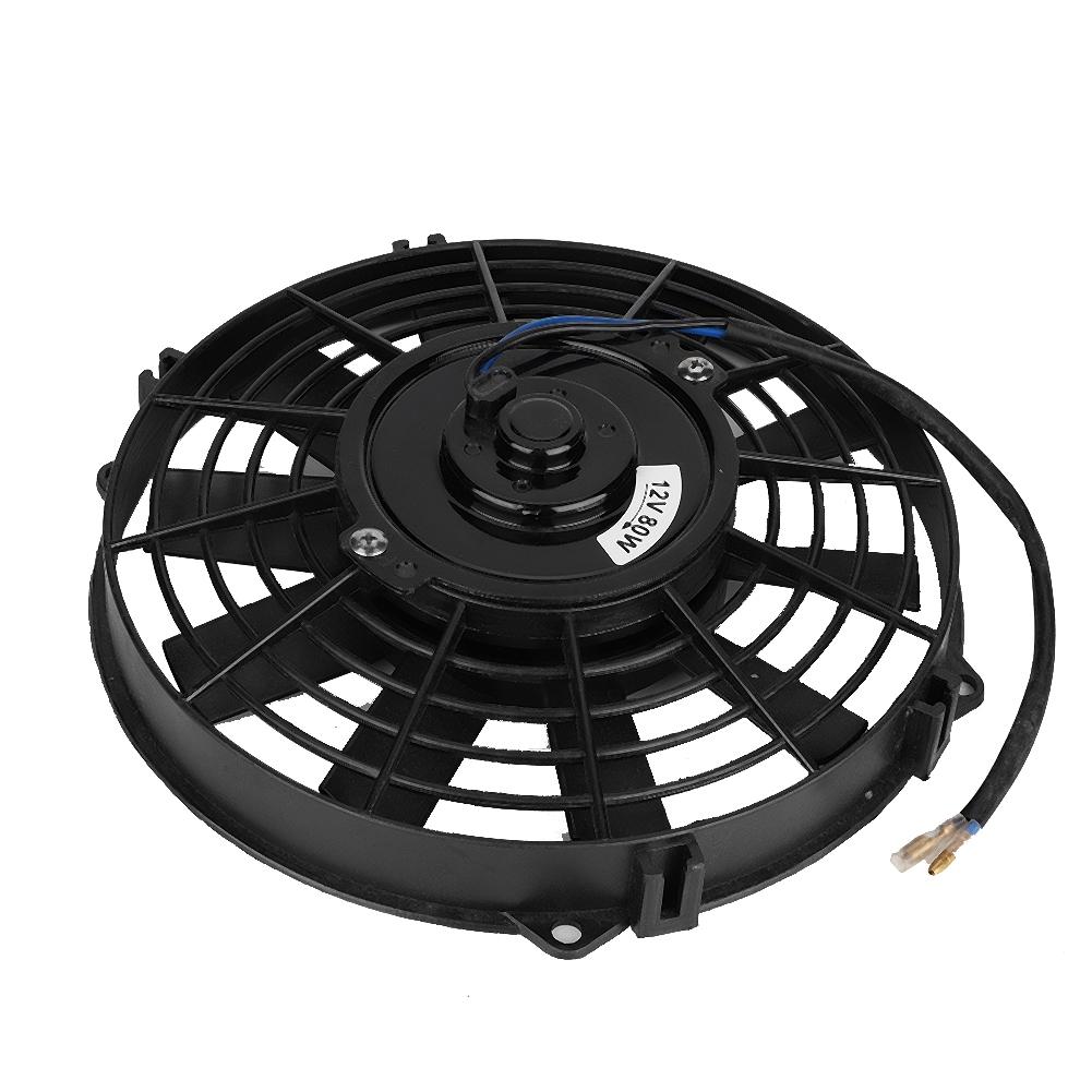 12V 80W 9inch Universal Car Curved Blade Air Conditioner Condenser Electric Cooling Fan
