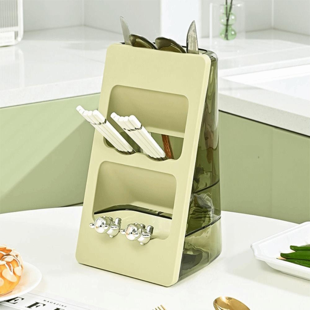 Large Capacity Chopstick Draining Rack 3 Layers Tableware Shelfs Office Supplies