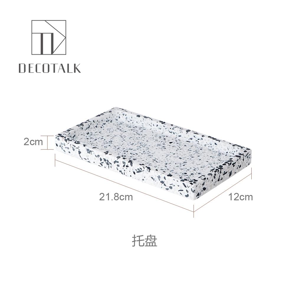 1pc Terrazzo Bathroom Toiletries Toothbrush Cup Soap Dish Lotion Bottle Storage Tray Toothbrush Holder Bathroom Accessories