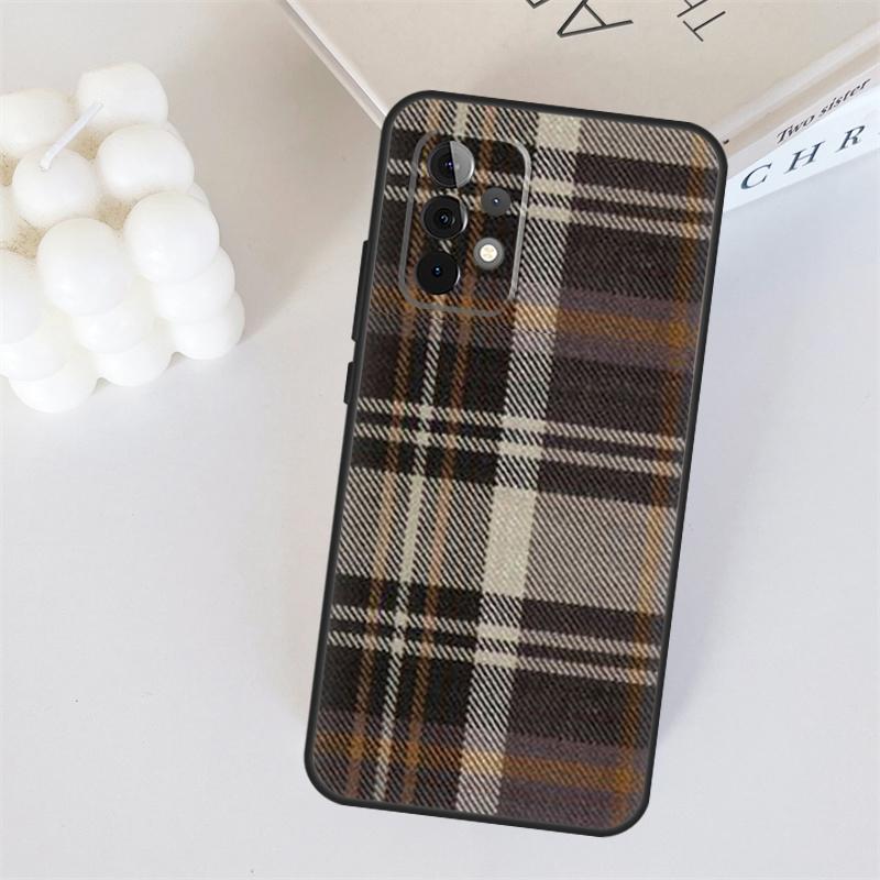Schottisches Karo Warme Karo Hülle für Samsung Galaxy A55 A35 A15 A36 A56 A26 A16 A22 A32 A52 A54 A34 A53 A33 A13 A06 A05