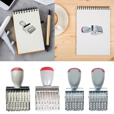 Rubber Date Stamp 6 Digits 8 Digits Rubber Stamp Line Dater Office Stamp Rotating Stamp for Scrapbooking Packaging Craft