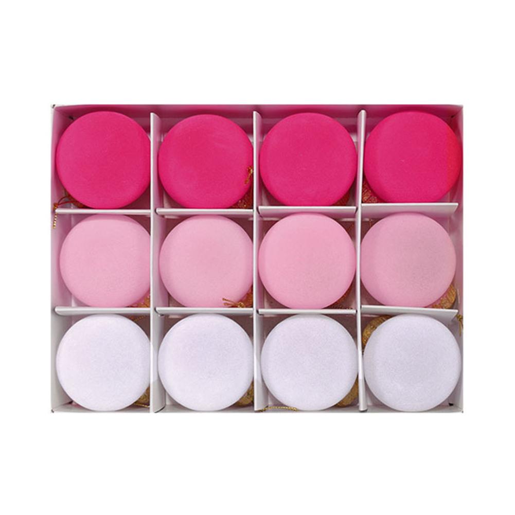 12Pcs 6CM Velvet Christmas Ball Ornaments Red Green Christmas Tree Balls Hanging Pendant Christmas Decoration 2025 New Year Gift