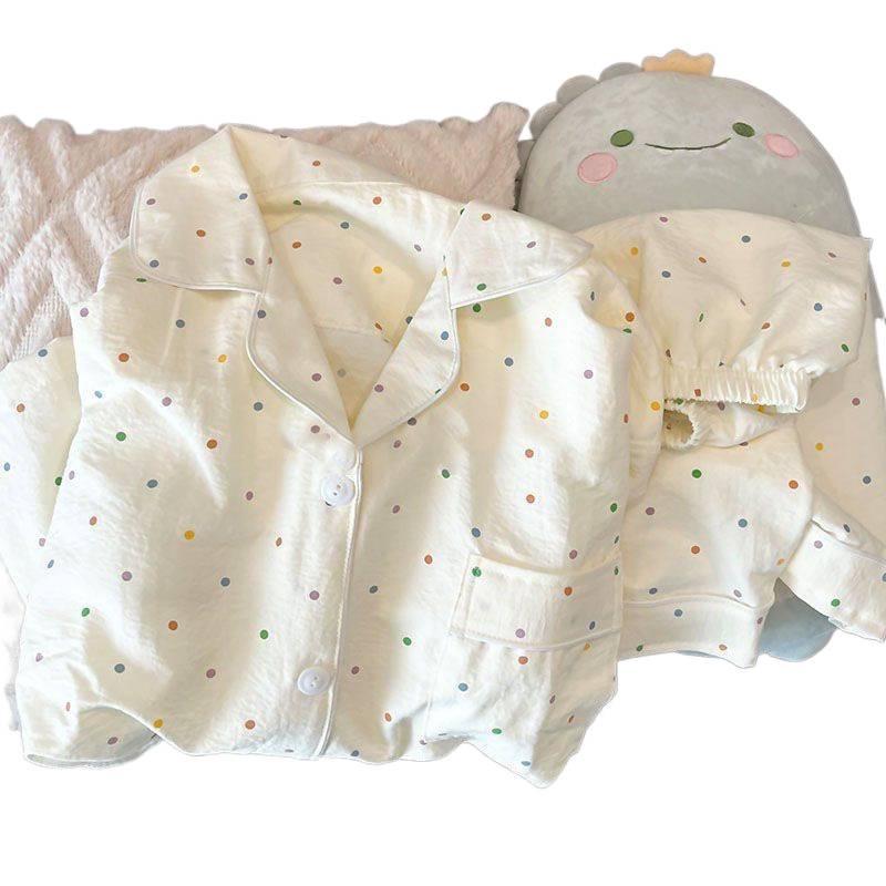 Women's Summer Cotton Pajama Set - Sweet Cardigan, Short Sleeve Top, and Shorts for Home Wear