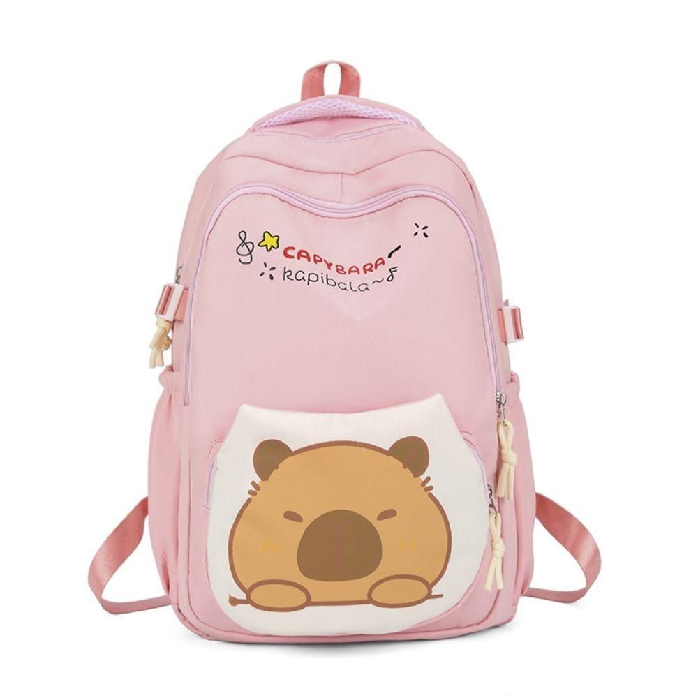 Large Capacity School Bags Cartoon Shoulder Bags New Capybara Backpack
