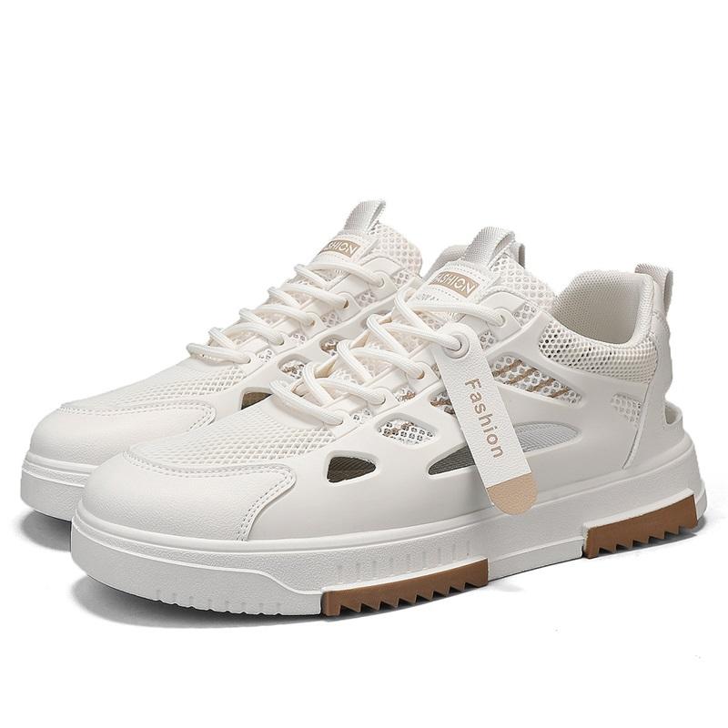 Men's Summer New White Shoes Breathable and Versatile Trendy Casual Shoes Running Sports Trendy Shoes Men's Low Top Board Shoes