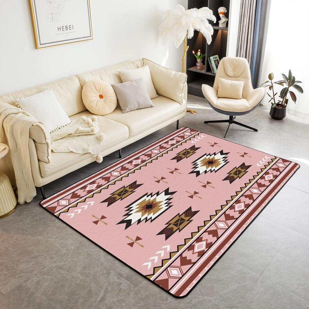 Western Aztec Living Room Rug Exotic Nordic Style Bohemian Floor Mat Ethnic Tribal Arrow Doormat Country Retro Geometric Carpet