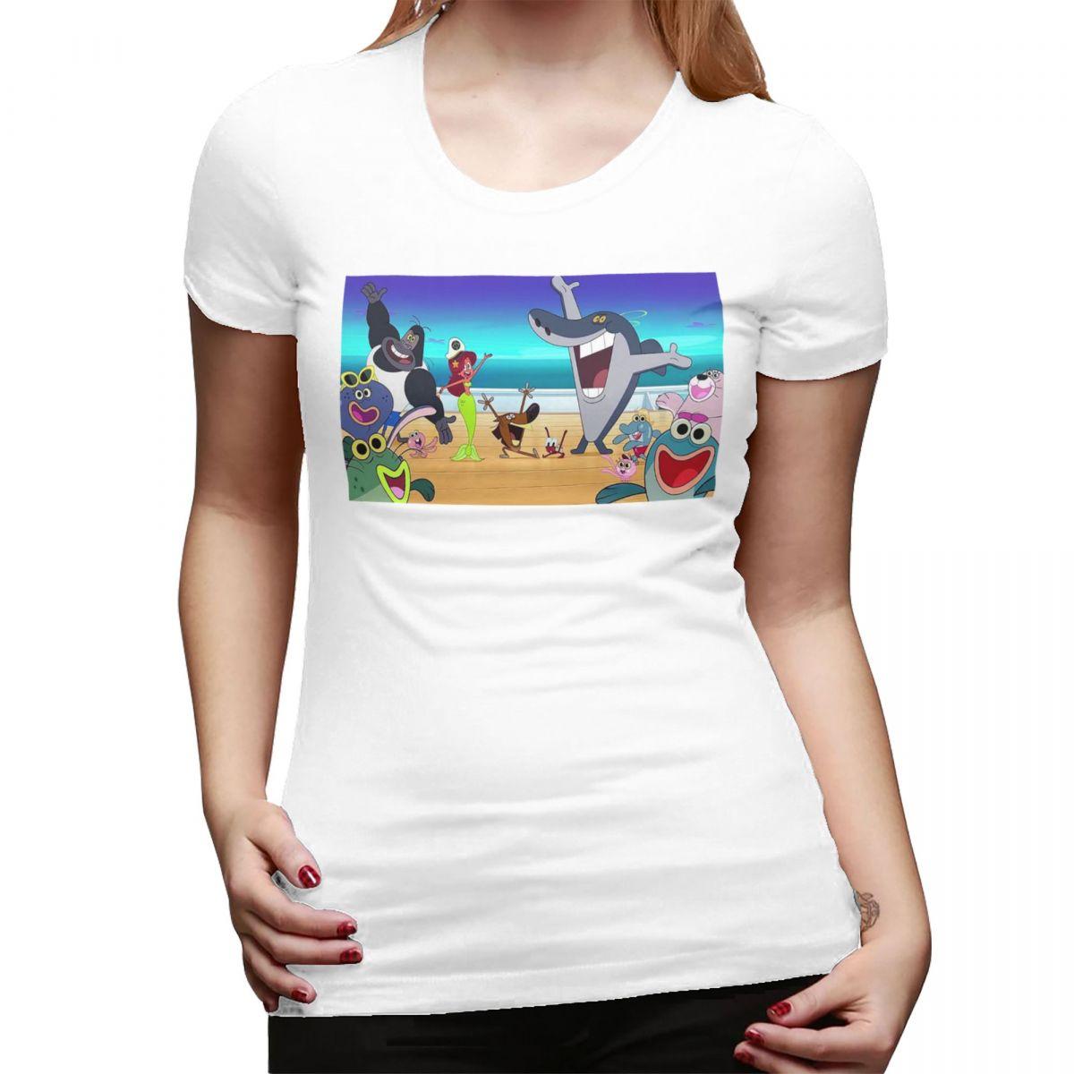 

Zig Sharko Cartoons Kid TShirt for Women Round Neck Streetwear T Shirts Womens Tees Short Summer Clothes Tops S