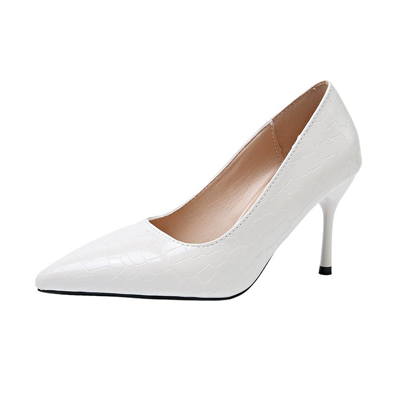 Fashion Summer New Thin Heel Shoes Women Fashion Pointy Toe Shallow Mouth Slip-off Anti-slip Wear-resistant High Heels
