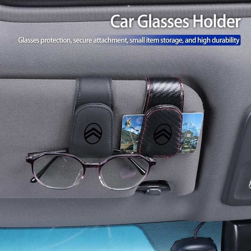 Simple Leather Sunglasses Holder For Citroen C4 C3 C5 C1 C2 Berlingo Celysee Cactus Picasso Aircross Saxo Grand