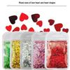 Holographic Heart Peach Nail & Eye Makeup Sequins, Mixed Size (2/5/10G)