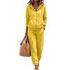 Women's Casual Hoodie Jacket Set for Fall and Winter, Comfortable Fashion Outfit