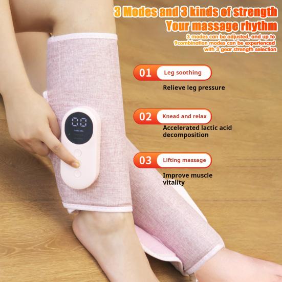 Rechargeable Cordless Calf Massager 3 Modes Adjustable Fast Recovery Pain Relief Portable Wireless Leg Massager