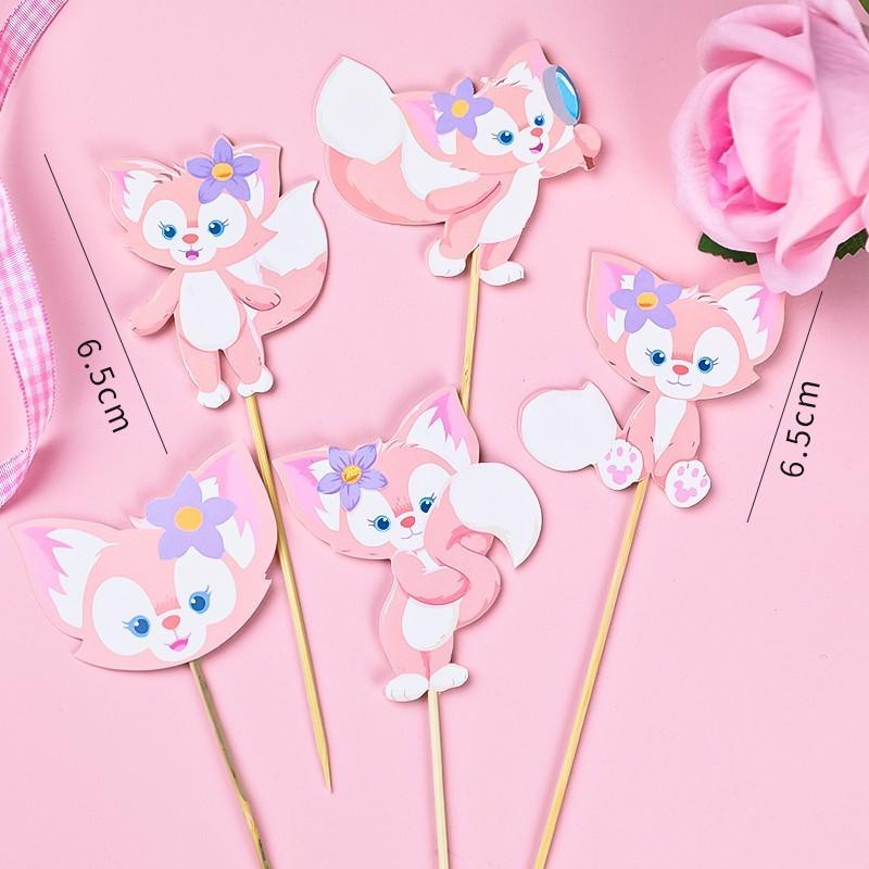 Pink Themed Cake Decor: Heart & Cloud Balloons with Insert Cards for Birthday Parties