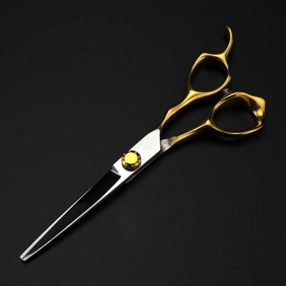 

Профессиональные ножницы из стали 440C 6 , золотые ножницы для волос, филировочные инструменты для парикмахеров, ножницы для стрижки, парикмахерские ножницы