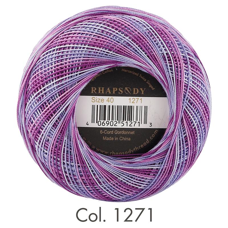 Rhapsody Premium Cotton Crochet Thread Size 40 for Tatting Needlepoint Knitting Bobbin Lace Quilting Sewing Mercerized