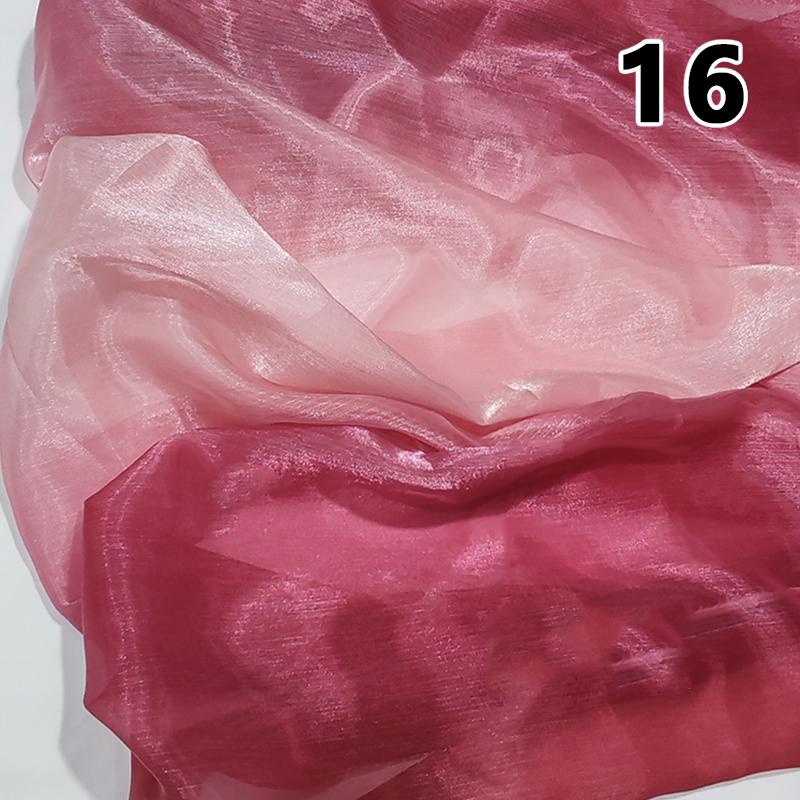 

50*150cm Shiny Gradient Organza Fabric Glossy Smooth Thin Tulle Gauze Voile Fabric For Diy Sewing Dress Hanfu Costume Crafts 50X150cm