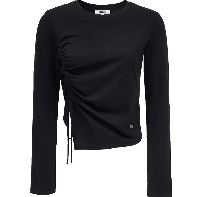 

ONLY Women s Asymmetric Drawstring Long Sleeve T-shirt S
