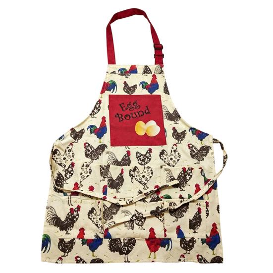 Canvas Apron with Multi-Pockets Egg Gathering Apron for Farm Home Adjustable