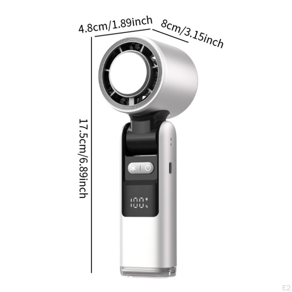 Handheld Personal Turbo Fan 1-100 Speed Brushless Motor Multifunctional for Travel Camping with